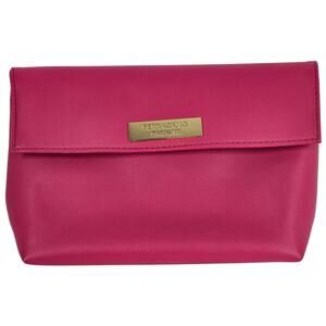 FERRAGAMO PARFUMS x TURKISH AIRLINES Exclusive Design Rare Makeup Bag Hot Pink